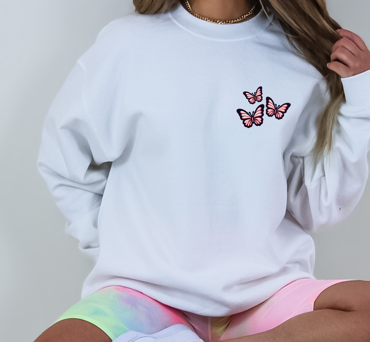 Mom Butterfly Floral Crewneck Sweatshirt - Perfect Gift for Mother's Day